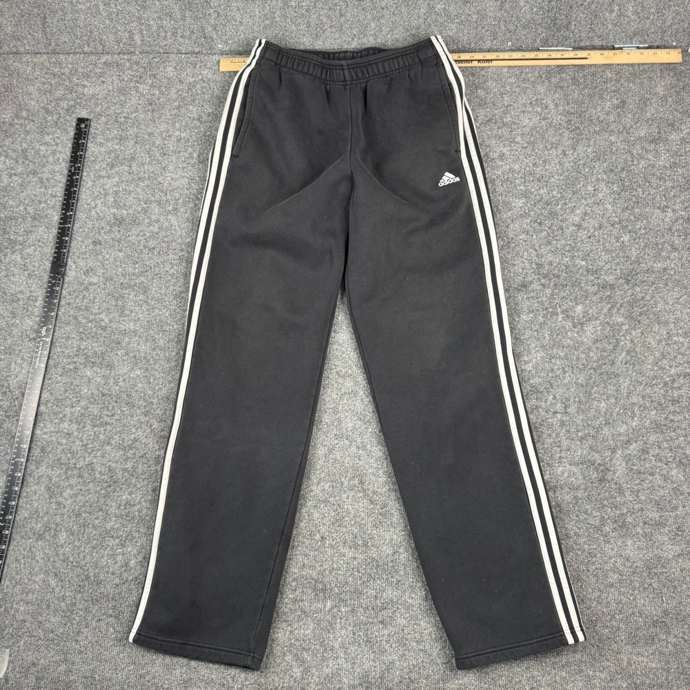 Adidas Sweatpants Mens Size 2XLT Black Fleece Three Stripe Tall Joggers Athletic